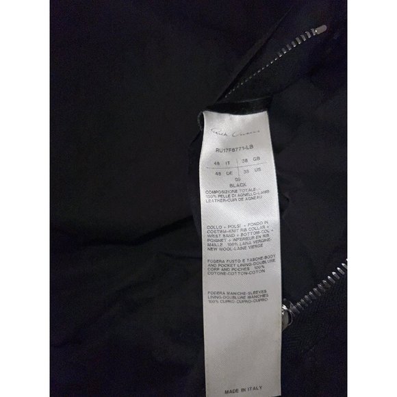 Rick Owens Lambskin Fitted Bomber Jacket - Picture 6 of 7